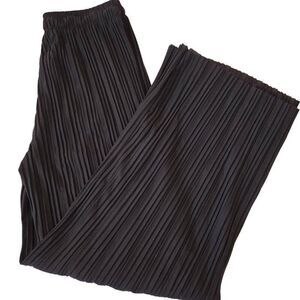 Wide Leg Black Pleated Pants